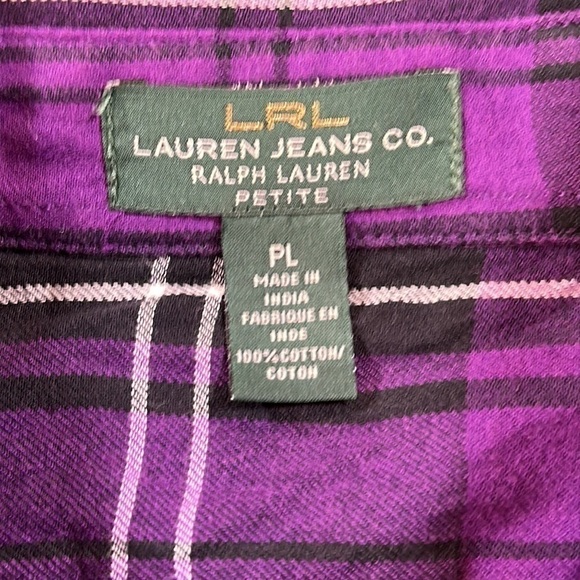 100% Cotton Ralph Lauren Petite Button Down Shirt - Picture 3 of 4